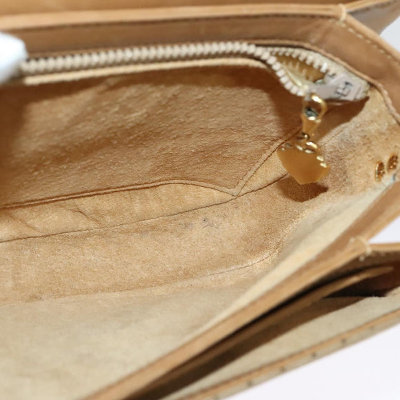 GUCCI Micro GG Canvas Shoulder Bag Beige Gold Auth 136082