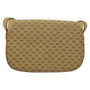 GUCCI Micro GG Canvas Shoulder Bag Beige Gold Auth 136082-2