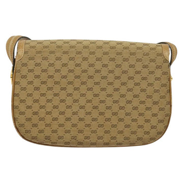 GUCCI Micro GG Canvas Shoulder Bag Beige Gold Auth 136082 - 0