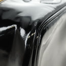 CHANEL Vanity Pouch Patent leather Black Gold CC Auth 136084-16
