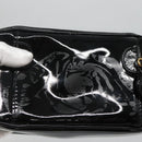 CHANEL Vanity Pouch Patent leather Black Gold CC Auth 136084-17
