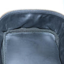 CHANEL Vanity Pouch Patent leather Black Gold CC Auth 136084-19