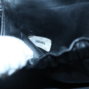 CHANEL Vanity Pouch Patent leather Black Gold CC Auth 136084-22