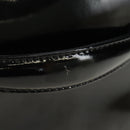 CHANEL Vanity Pouch Patent leather Black Gold CC Auth 136084-7