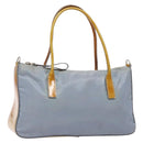 PRADA Hand Bag Nylon Light Blue Auth 136085-1