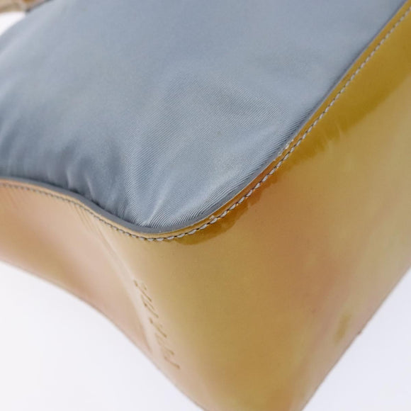 PRADA Hand Bag Nylon Light Blue Auth 136085