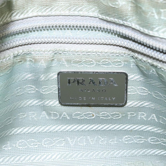 PRADA Hand Bag Nylon Light Blue Auth 136085