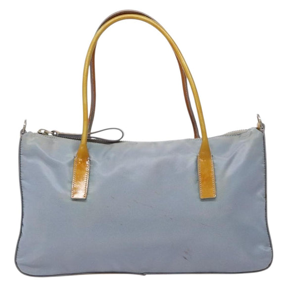 PRADA Hand Bag Nylon Light Blue Auth 136085