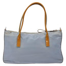 PRADA Hand Bag Nylon Light Blue Auth 136085-2
