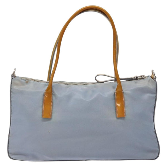 PRADA Hand Bag Nylon Light Blue Auth 136085