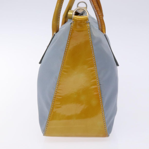 PRADA Hand Bag Nylon Light Blue Auth 136085