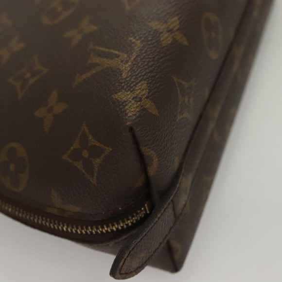 LOUIS VUITTON Monogram Trousse Demi Ronde Cosmetic Pouch M47520 LV Auth 136089