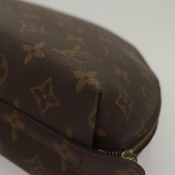 LOUIS VUITTON Monogram Trousse Demi Ronde Cosmetic Pouch M47520 LV Auth 136089