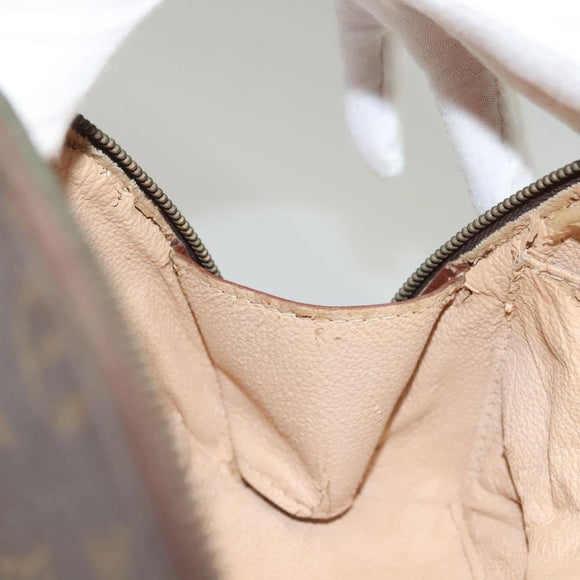 LOUIS VUITTON Monogram Trousse Demi Ronde Cosmetic Pouch M47520 LV Auth 136089