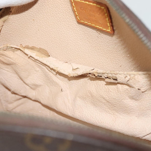 LOUIS VUITTON Monogram Trousse Demi Ronde Cosmetic Pouch M47520 LV Auth 136089