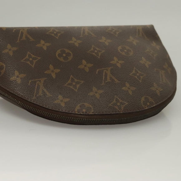 LOUIS VUITTON Monogram Trousse Demi Ronde Cosmetic Pouch M47520 LV Auth 136089