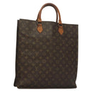 LOUIS VUITTON Monogram Sac Plat Hand Bag M51140 LV Auth 136093-1