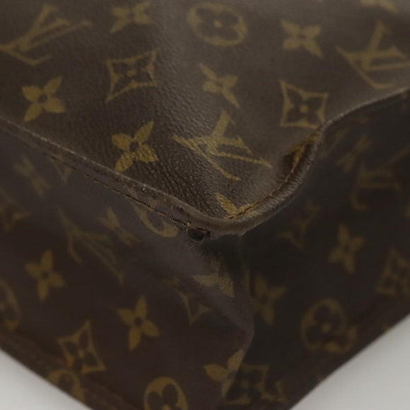 LOUIS VUITTON Monogram Sac Plat Hand Bag M51140 LV Auth 136093