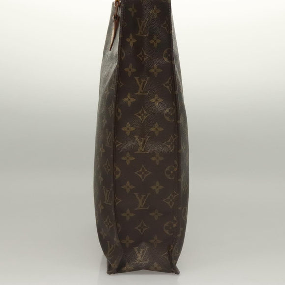 LOUIS VUITTON Monogram Sac Plat Hand Bag M51140 LV Auth 136093