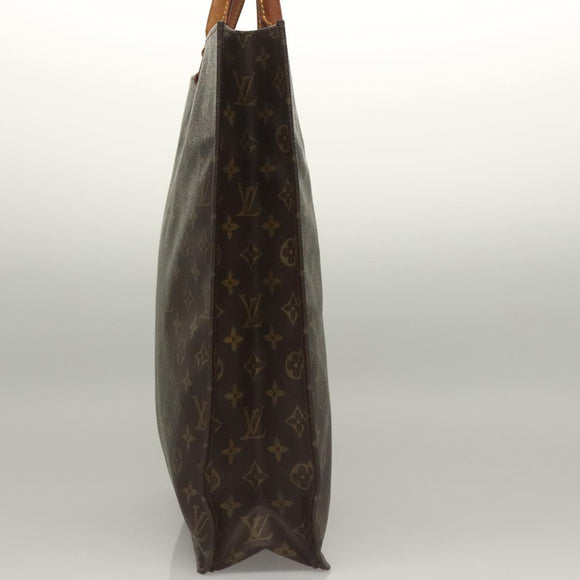 LOUIS VUITTON Monogram Sac Plat Hand Bag M51140 LV Auth 136093
