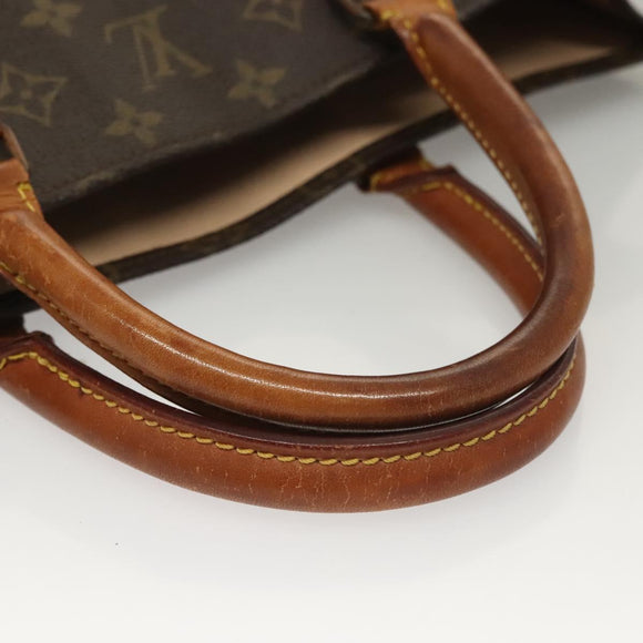 LOUIS VUITTON Monogram Sac Plat Hand Bag M51140 LV Auth 136093