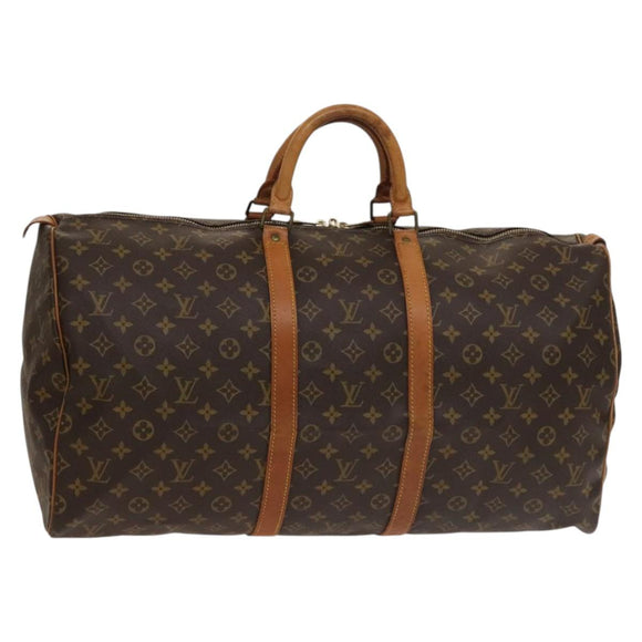 LOUIS VUITTON Monogram Keepall 55 Boston Bag M41424 LV Auth 136098