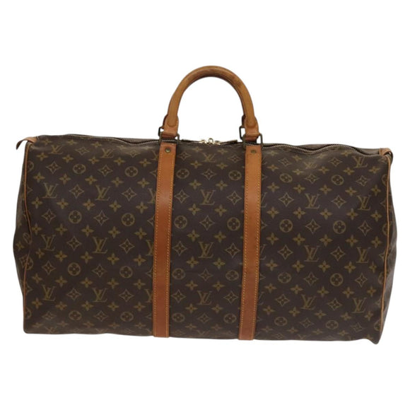 LOUIS VUITTON Monogram Keepall 55 Boston Bag M41424 LV Auth 136098