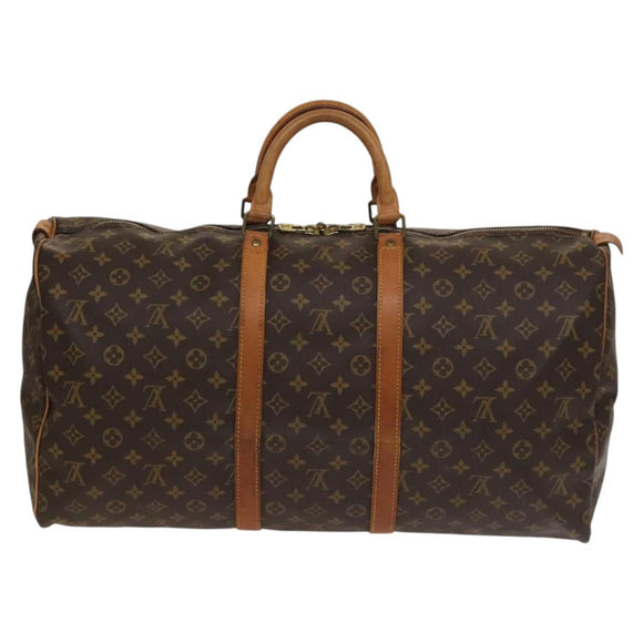 LOUIS VUITTON Monogram Keepall 55 Boston Bag M41424 LV Auth 136098