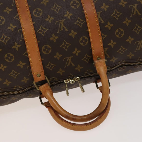 LOUIS VUITTON Monogram Keepall 55 Boston Bag M41424 LV Auth 136098