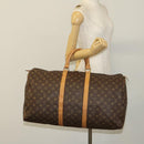 LOUIS VUITTON Monogram Keepall 55 Boston Bag M41424 LV Auth 136102-21
