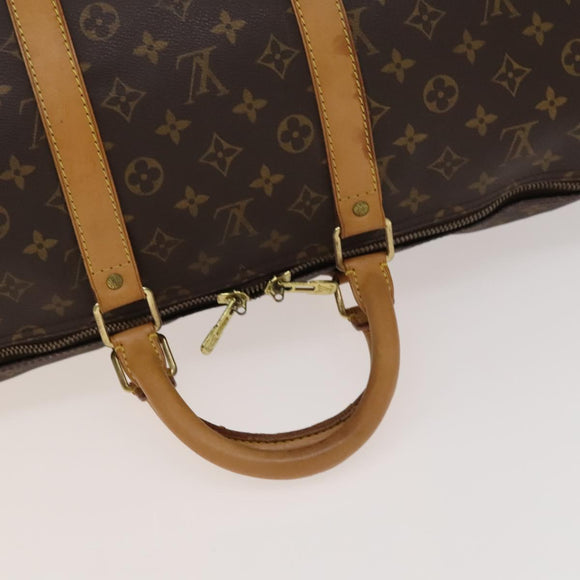 LOUIS VUITTON Monogram Keepall 55 Boston Bag M41424 LV Auth 136102