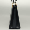 Salvatore Ferragamo Gancini Shoulder Bag Leather Navy Gold Auth 136108-3