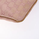 GUCCI GG Canvas Shoulder Bag Pink Silver 113013 Auth 136109-9