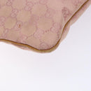 GUCCI GG Canvas Shoulder Bag Pink Silver 113013 Auth 136109-14