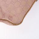 GUCCI GG Canvas Shoulder Bag Pink Silver 113013 Auth 136109-15