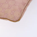 GUCCI GG Canvas Shoulder Bag Pink Silver 113013 Auth 136109-16