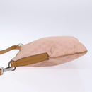 GUCCI GG Canvas Shoulder Bag Pink Silver 113013 Auth 136109-4