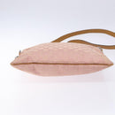 GUCCI GG Canvas Shoulder Bag Pink Silver 113013 Auth 136109-5