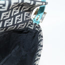 FENDI Zucchino Canvas Mamma Baguette Shoulder Bag Black Gold Auth 136114V-23