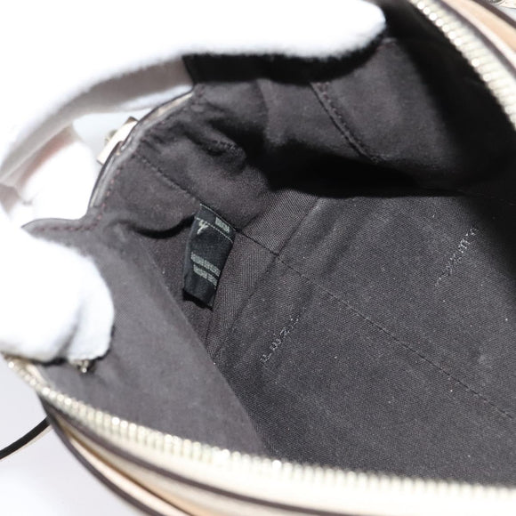 FENDI By The Way Hand Bag Leather 2way Beige Gold Auth 136115