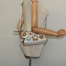 FENDI By The Way Hand Bag Leather 2way Beige Gold Auth 136115-22