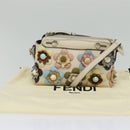 FENDI By The Way Hand Bag Leather 2way Beige Gold Auth 136115-12