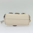 FENDI By The Way Hand Bag Leather 2way Beige Gold Auth 136115-5