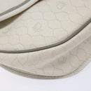 Christian Dior Honeycomb Canvas Shoulder Bag PVC White Gold Auth 136116-15