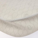 Christian Dior Honeycomb Canvas Shoulder Bag PVC White Gold Auth 136116-16