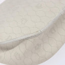 Christian Dior Honeycomb Canvas Shoulder Bag PVC White Gold Auth 136116-17