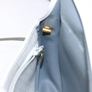 Christian Dior Honeycomb Canvas Shoulder Bag PVC White Gold Auth 136116-22