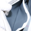 Christian Dior Honeycomb Canvas Shoulder Bag PVC White Gold Auth 136116-23