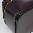 GUCCI Bamboo Vanity Hand Bag Leather Purple Gold 032 1956 0150 Auth 136119-14