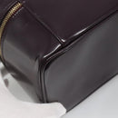 GUCCI Bamboo Vanity Hand Bag Leather Purple Gold 032 1956 0150 Auth 136119-16